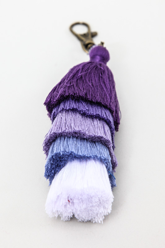 Schlüsselanhänger geschichtete Tassel lila
