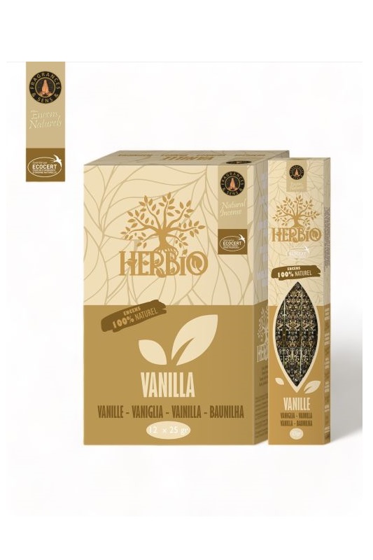 Räucherstäbchen Herbio 100% natürlich - Vanille 25g