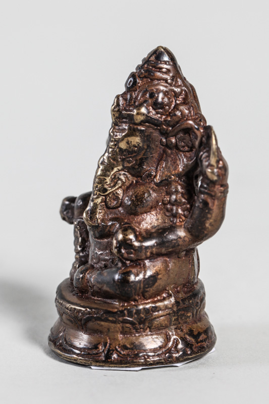 Ganesha 8 cm braun/goldfarben