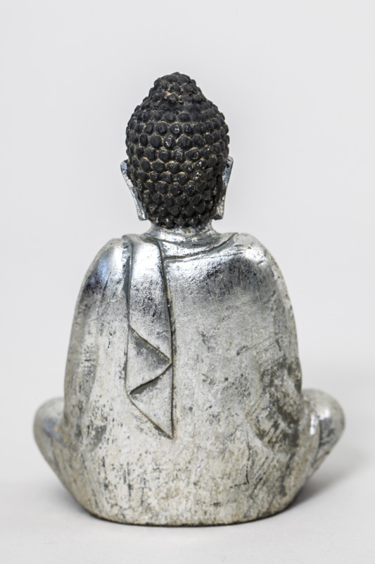 Buddha betend silberfarben 10 cm