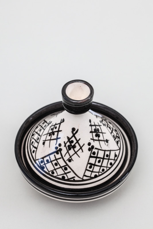 Keramik Tagine klein schwarz 11 x 11 x 10 cm
