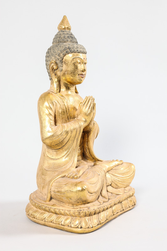 Buddha betend goldfarben 45 x 25 x 20 cm