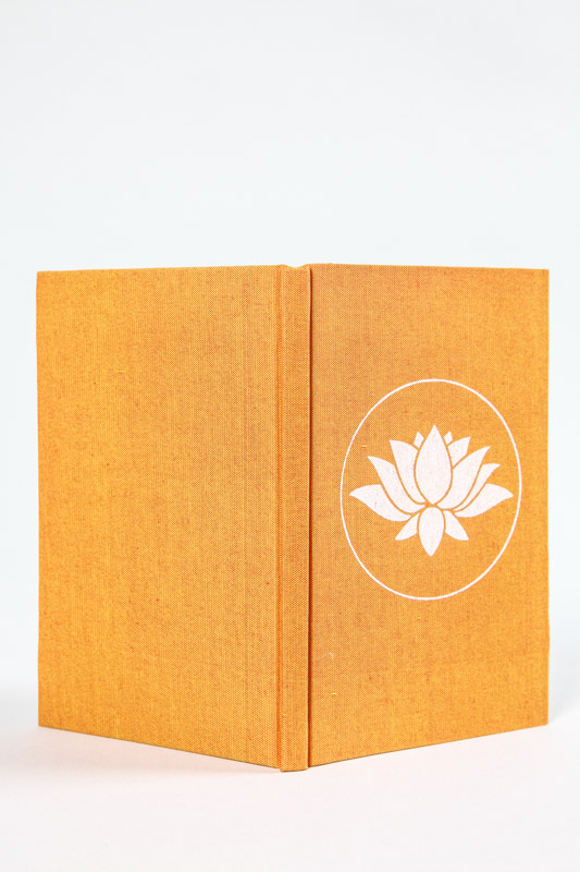 Notizbuch Lotusblume orange