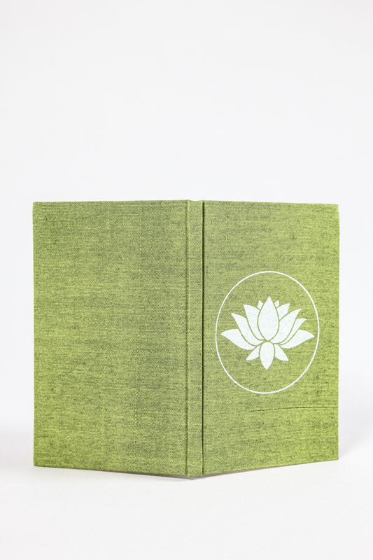 Notizbuch Lotusblume grün