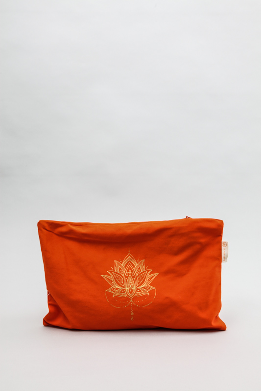 Kirschensteinkissen Lotusblume orange 21 cm x 32 cm