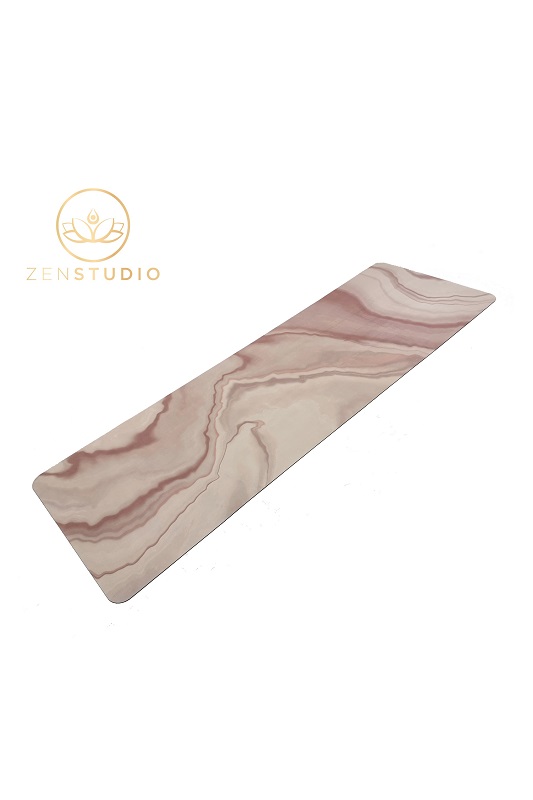 Yogamatte bedruckt Marmor pastellfarbig