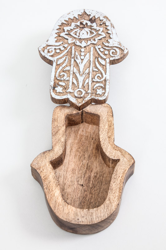 Box Hand der Fatima mit schwenkbarem Deckel 20 x 15 cm