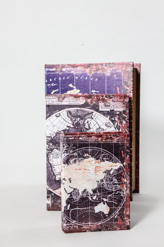 Holzbox Weltkarte 32 x 23 x 7 cm