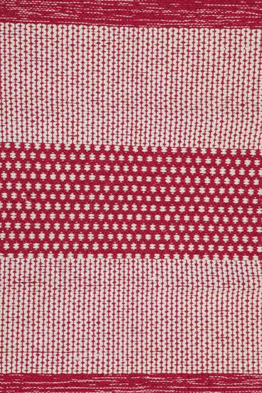 Teppich Baumwolle rot/beige gemustert 60 x 90 cm
