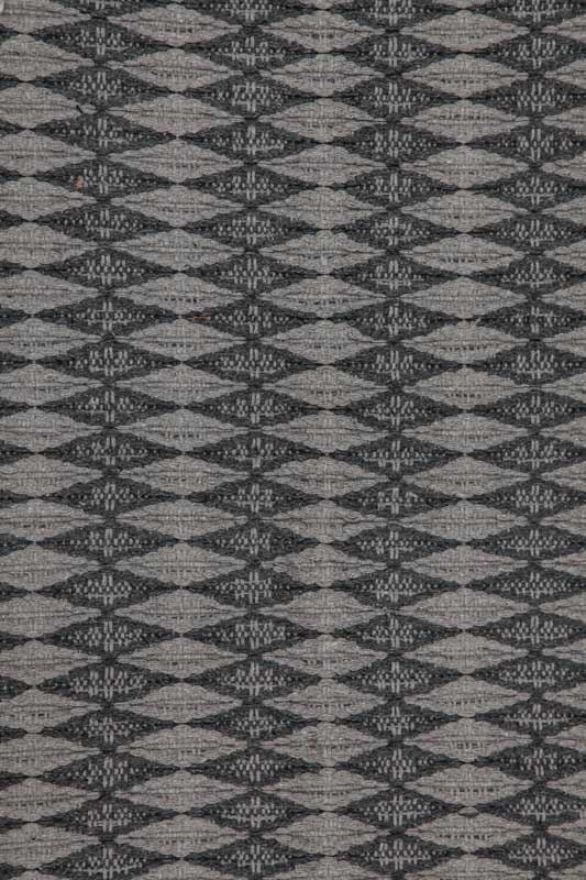 Teppich Baumwolle schwarz/grau gemustert 60 x 90 cm