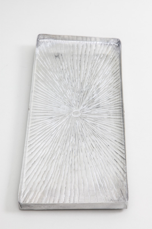 Serviertablett Aluminium Sunburst 41 x 17 cm
