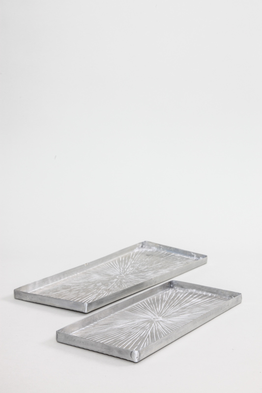 Serviertablett Aluminium Sunburst 41 x 17 cm