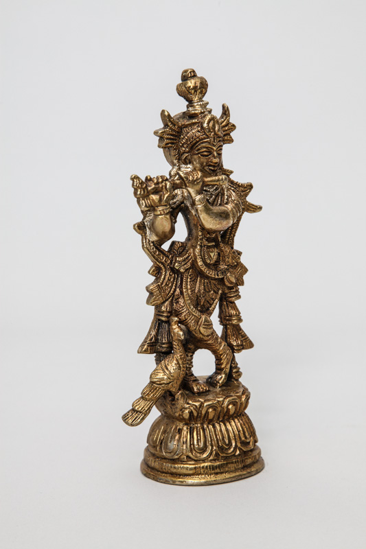 Krishna Statue Messing 15.5 cm