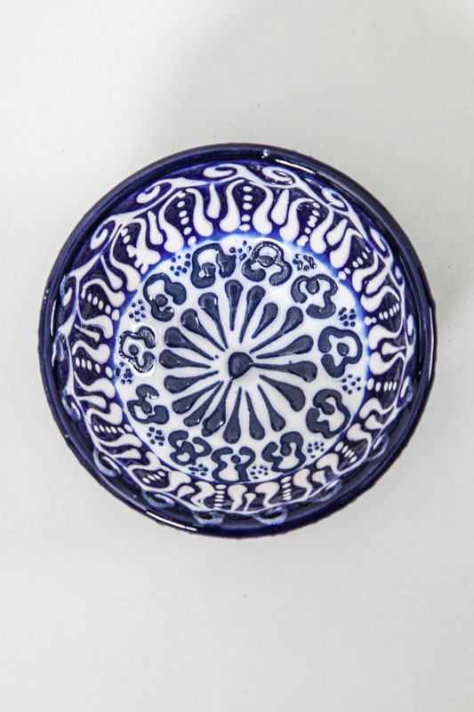 Schale Keramik handbemalt blau 5cm