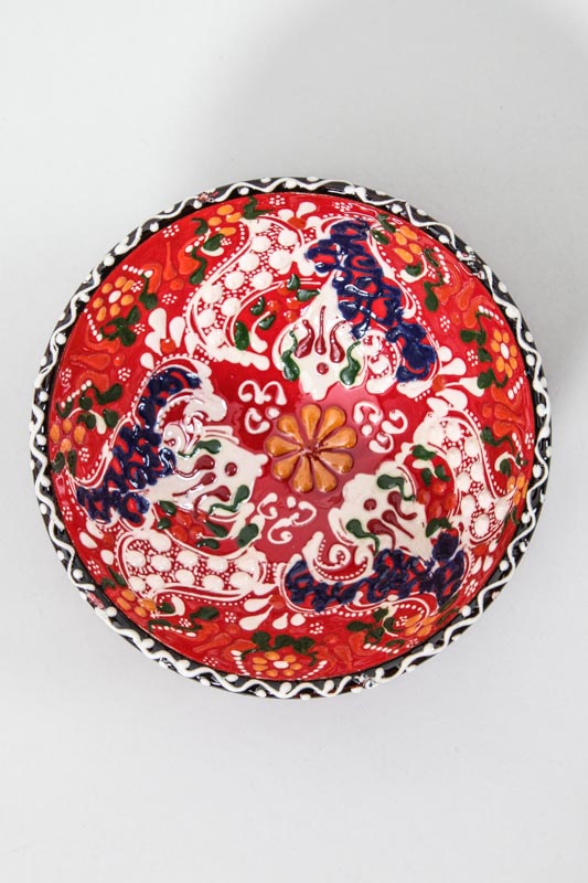 Schale Keramik handbemalt 10cm multicolor