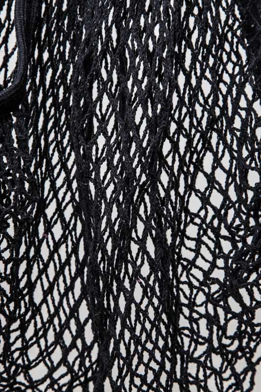 Netztasche aus Bio Baumwolle schwarz