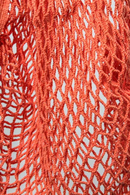 Netztasche aus Bio Baumwolle orange