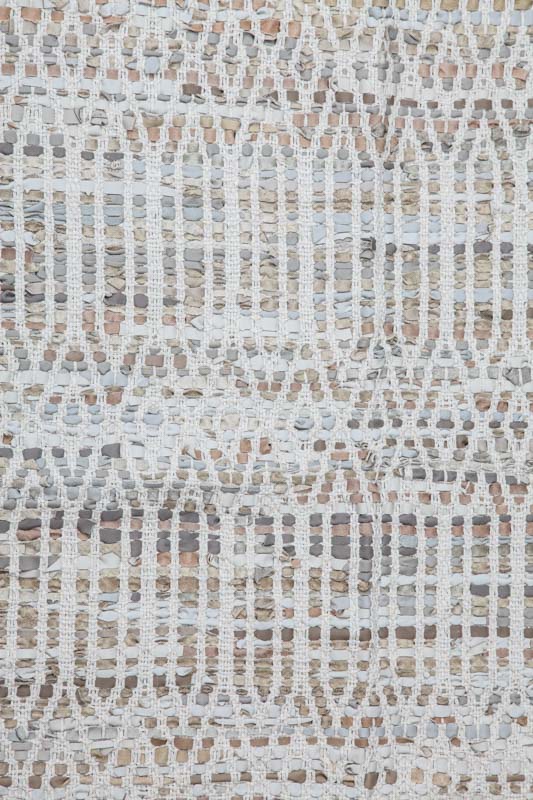 Teppich Leder/Baumwolle natur 120 x 180 cm