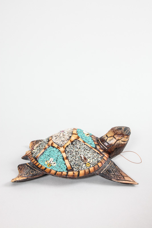 Schildkröte braun/türkis/multicolor 25 cm