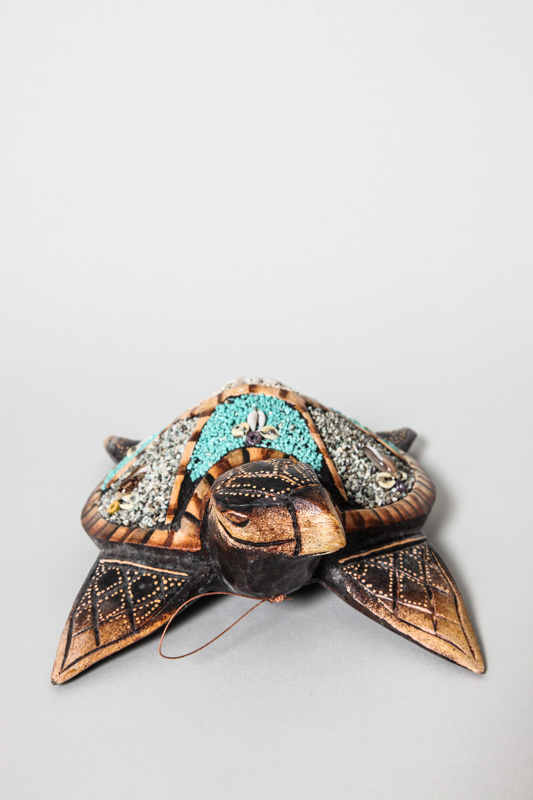 Schildkröte braun/türkis/multicolor 25 cm