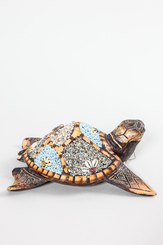 Schildkröte braun/hellblau/multicolor 25 cm
