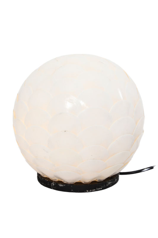 Muschellampe Ball weiss 20cm