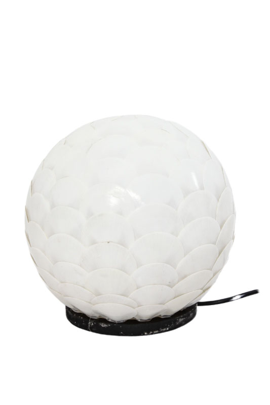 Muschellampe Ball weiss 20cm