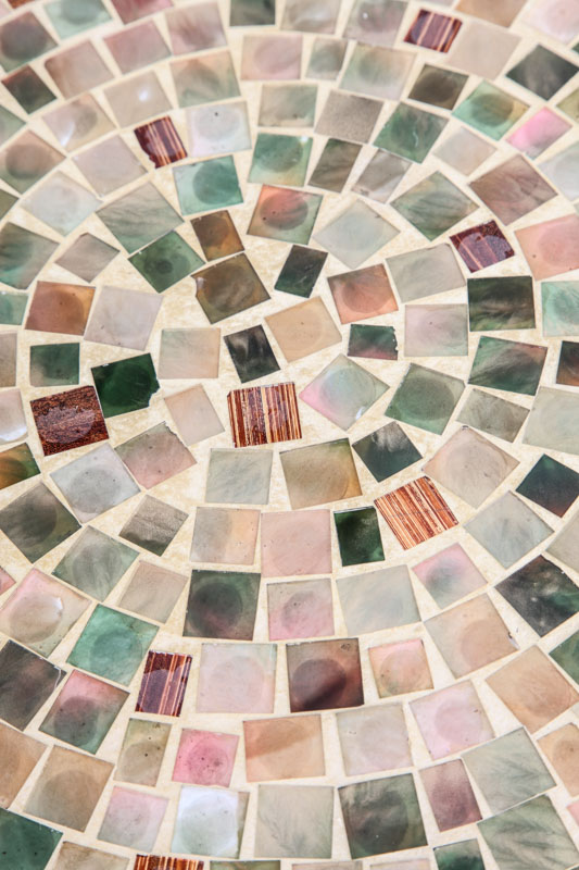 Mosaiktisch rund braun/beige/multicolor 40 cm