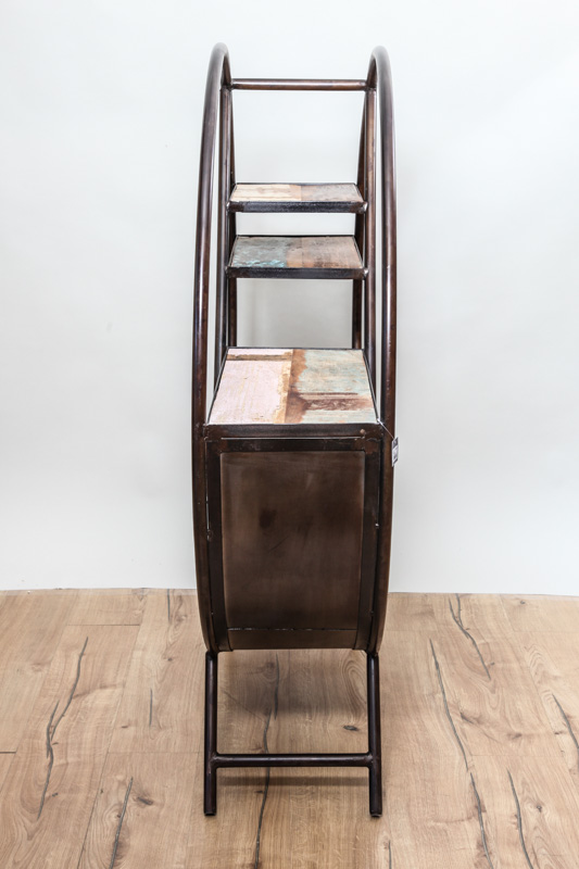 Bücherregal kreisförmig mit 4 Tablaren 125 x 125 x 35 cm