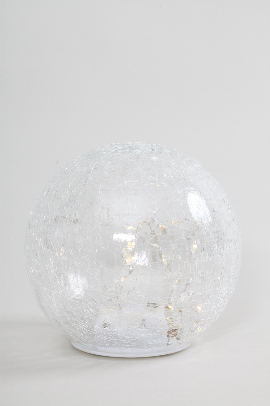 Glasball mit LED 15 cm