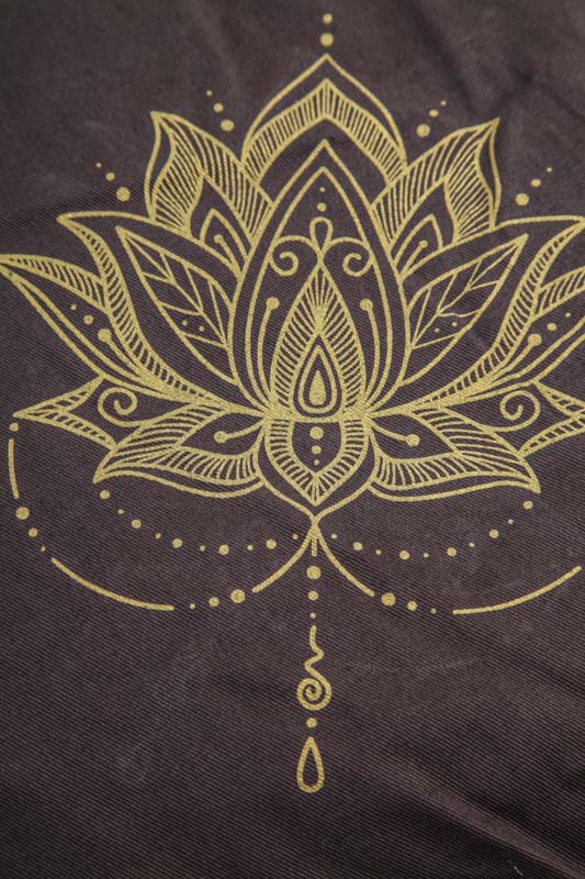 Meditationskissen Lotusblume dunkelbraun