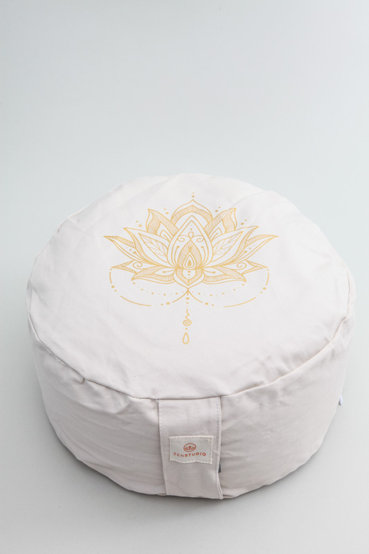 Meditationskissen Lotusblume beige