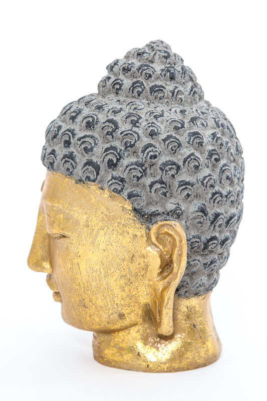 Buddhakopf goldfarben 12 cm