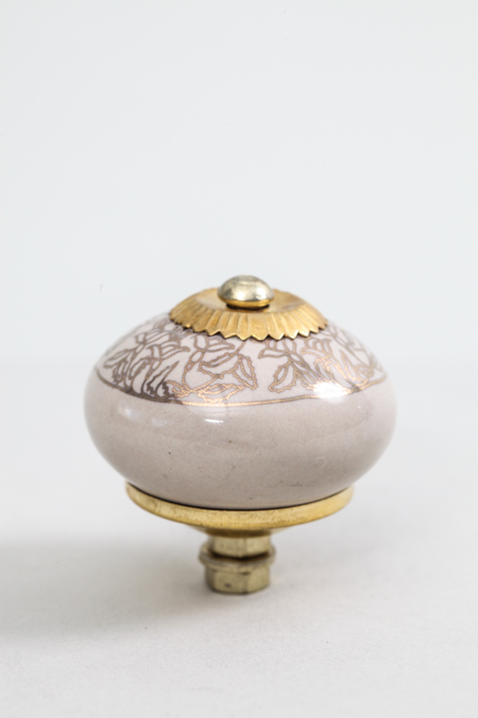 Türknopf Keramik rund gemustert