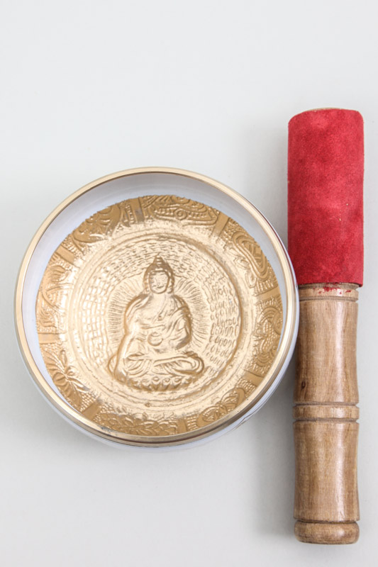 Klangschale weiss Buddha 11 cm