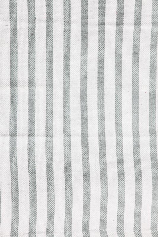 Teppich Baumwolle gestreift grau/beige 60 x 90 cm