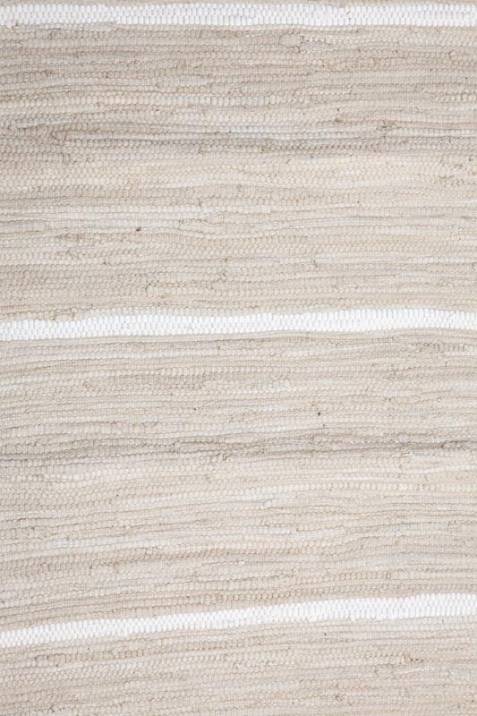 Teppich Baumwolle beige gestreift 60 x 90 cm