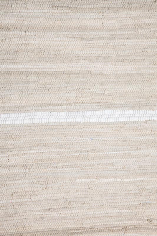 Teppich Baumwolle beige gestreift 60 x 120 cm