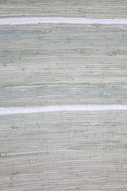 Teppich Baumwolle olive gestreift 60 x 120 cm