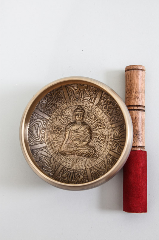 Klangschale handgemacht Buddha antik 14 cm
