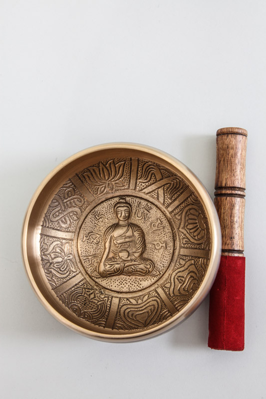 Klangschale handgemacht Buddha antik 18 cm