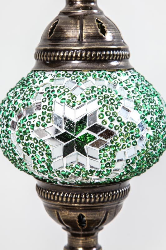 Mosaiklampe grün 13 x 13 x 30 cm