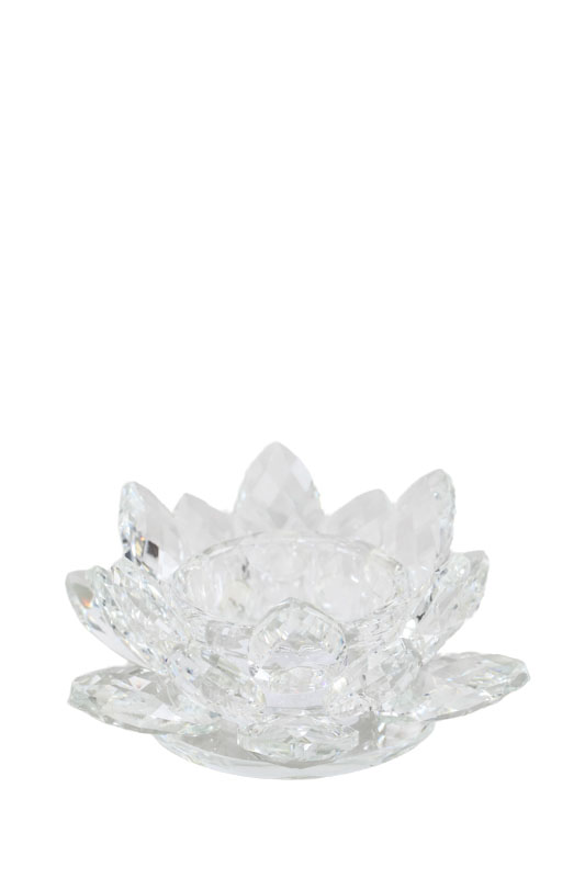 Teelicht Kristallglasblüte 12cm