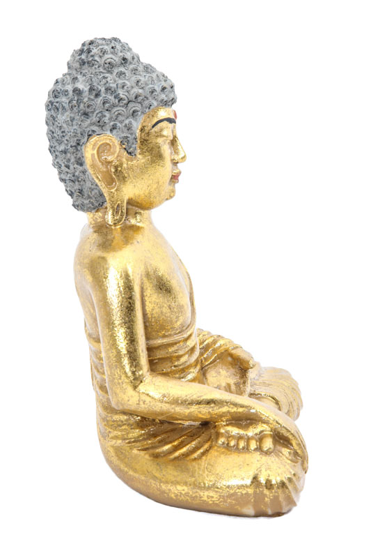 Buddha Lotussitz goldfarben 22 cm