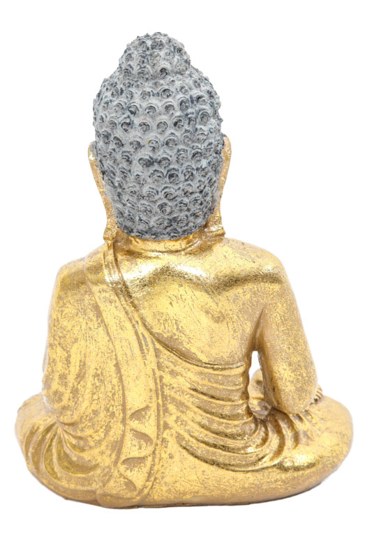 Buddha Lotussitz goldfarben 22 cm