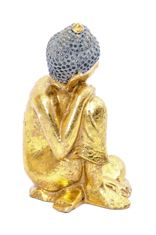 Lazy Buddha goldfarben 18 cm