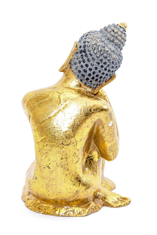 Lazy Buddha goldfarben 18 cm