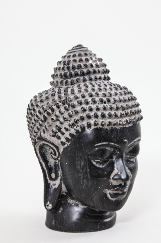 Buddhakopf schwarz 20 cm