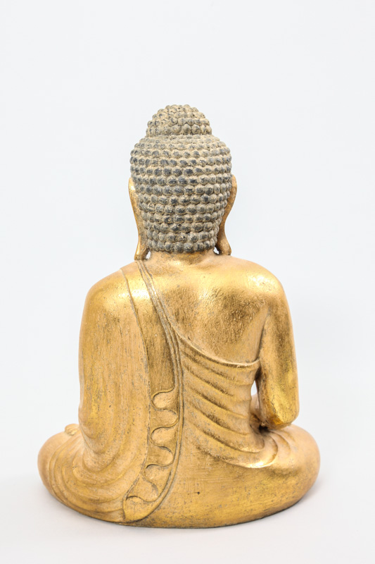 Buddha Lotussitz goldfarben 30 cm