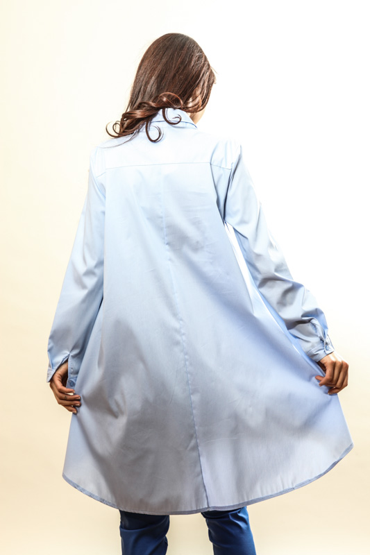 Blusenhemd aquablau - One Size